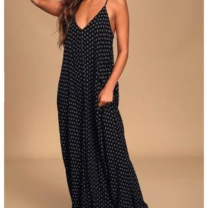 Lulus black floral printed dress